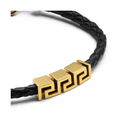 Greca Leather Bracelet
