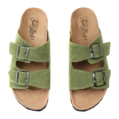 Green Cotton Sandals