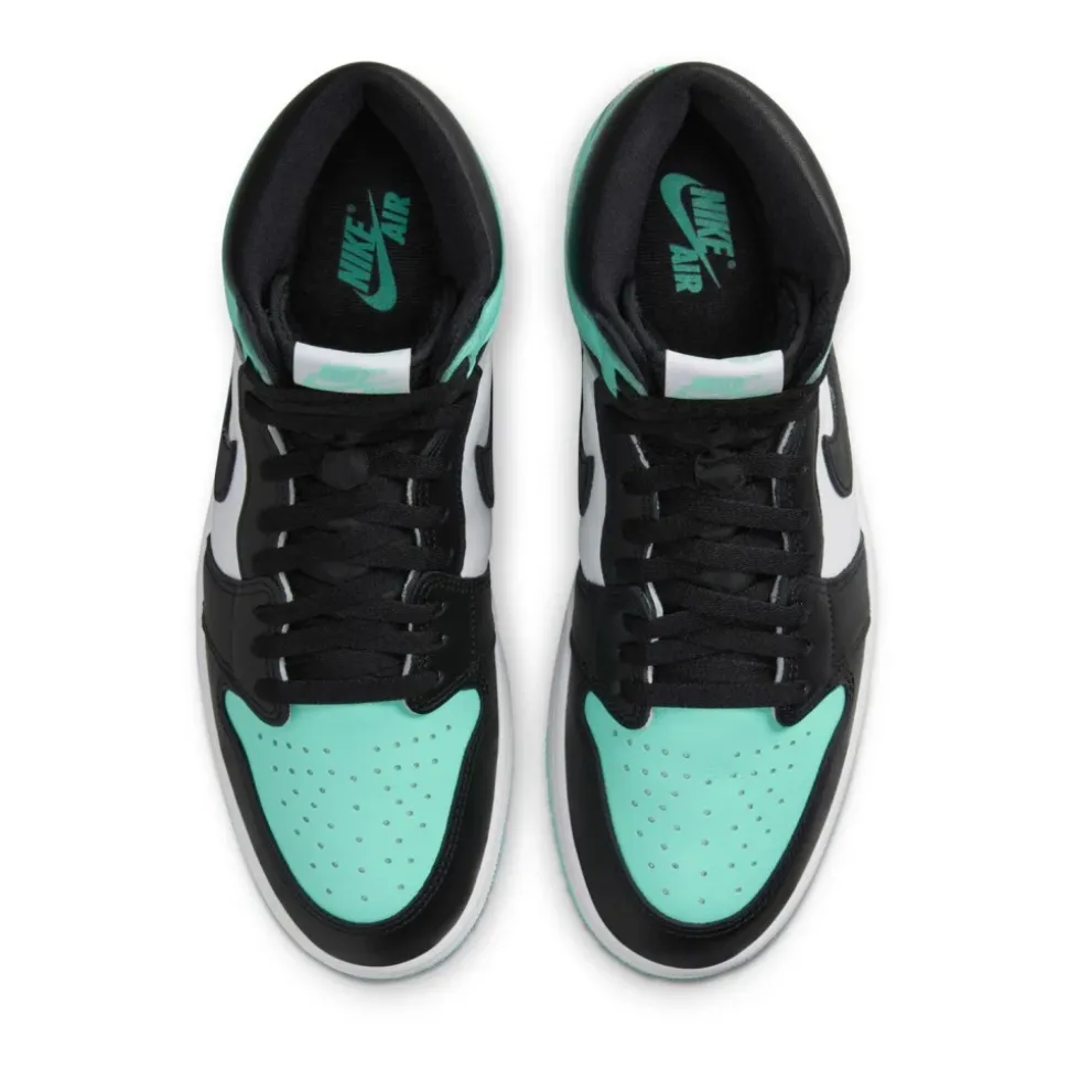 Green Glow Retro High Top Sneakers