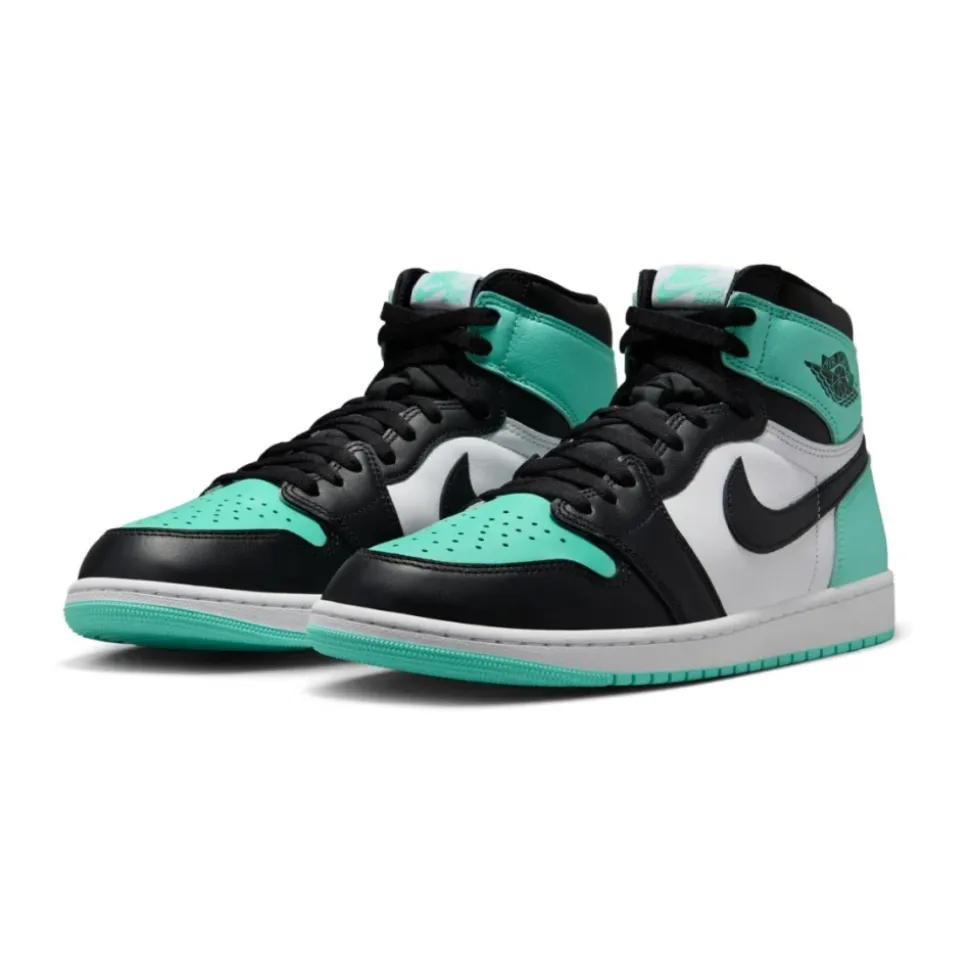 Green Glow Retro High Top Sneakers