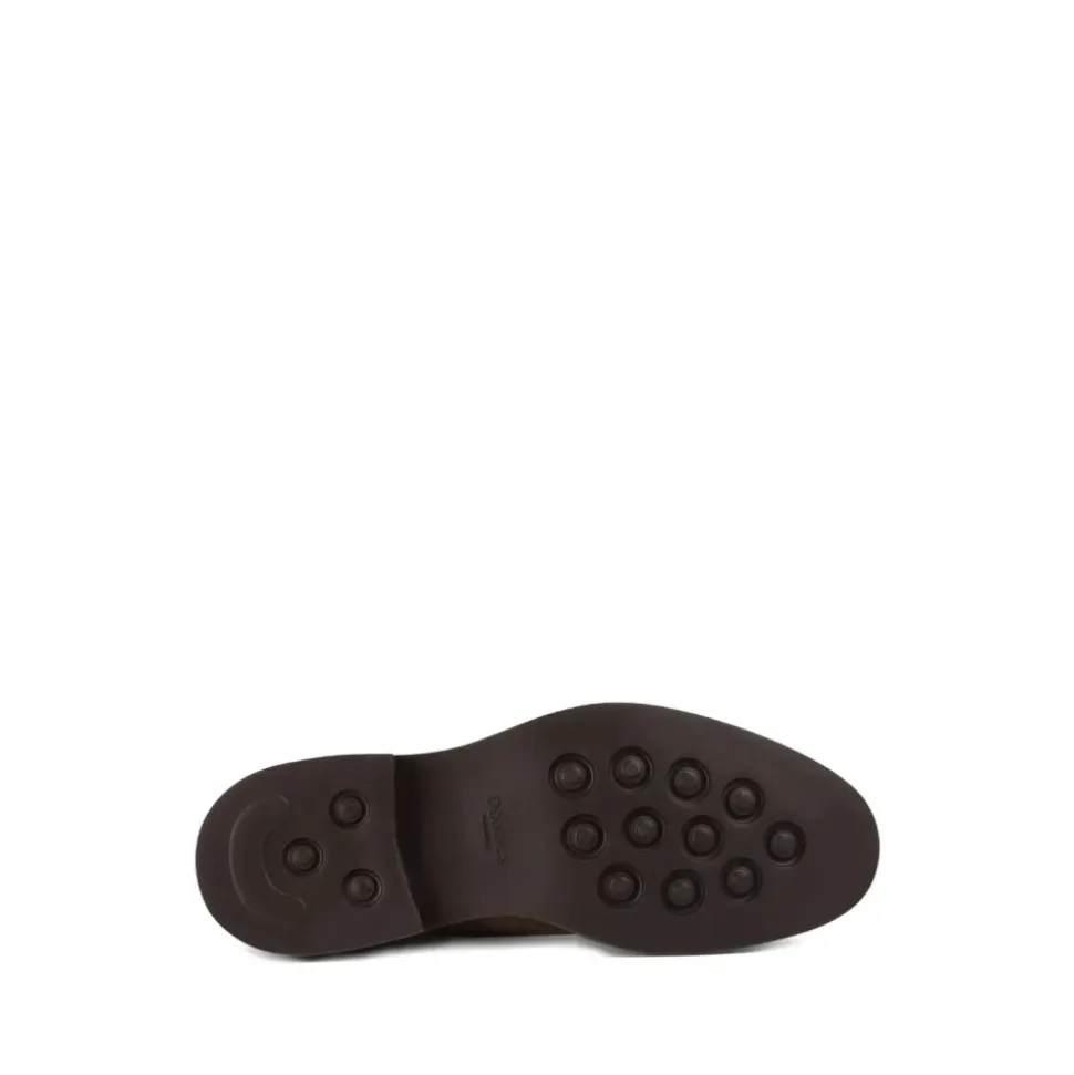 Green Leather Boots with Rubber Sole