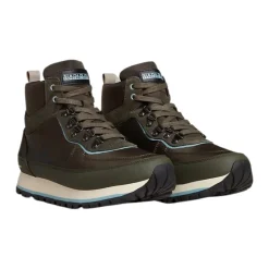 Green Leather City Boots High