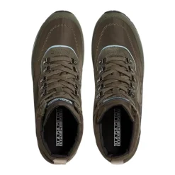 Green Leather City Boots High