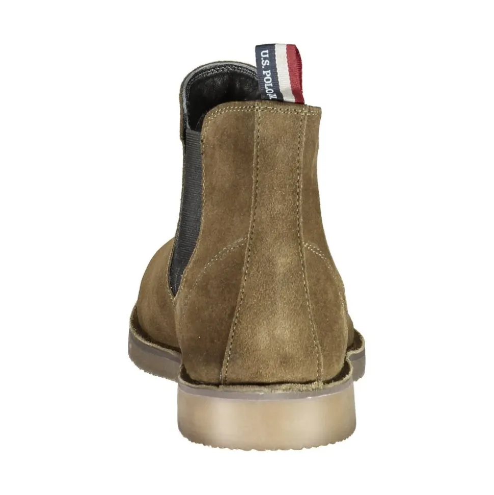 Green Leather Men Ankle Boot