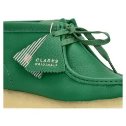 Green Leather Wallabee Boot Moccasin Style