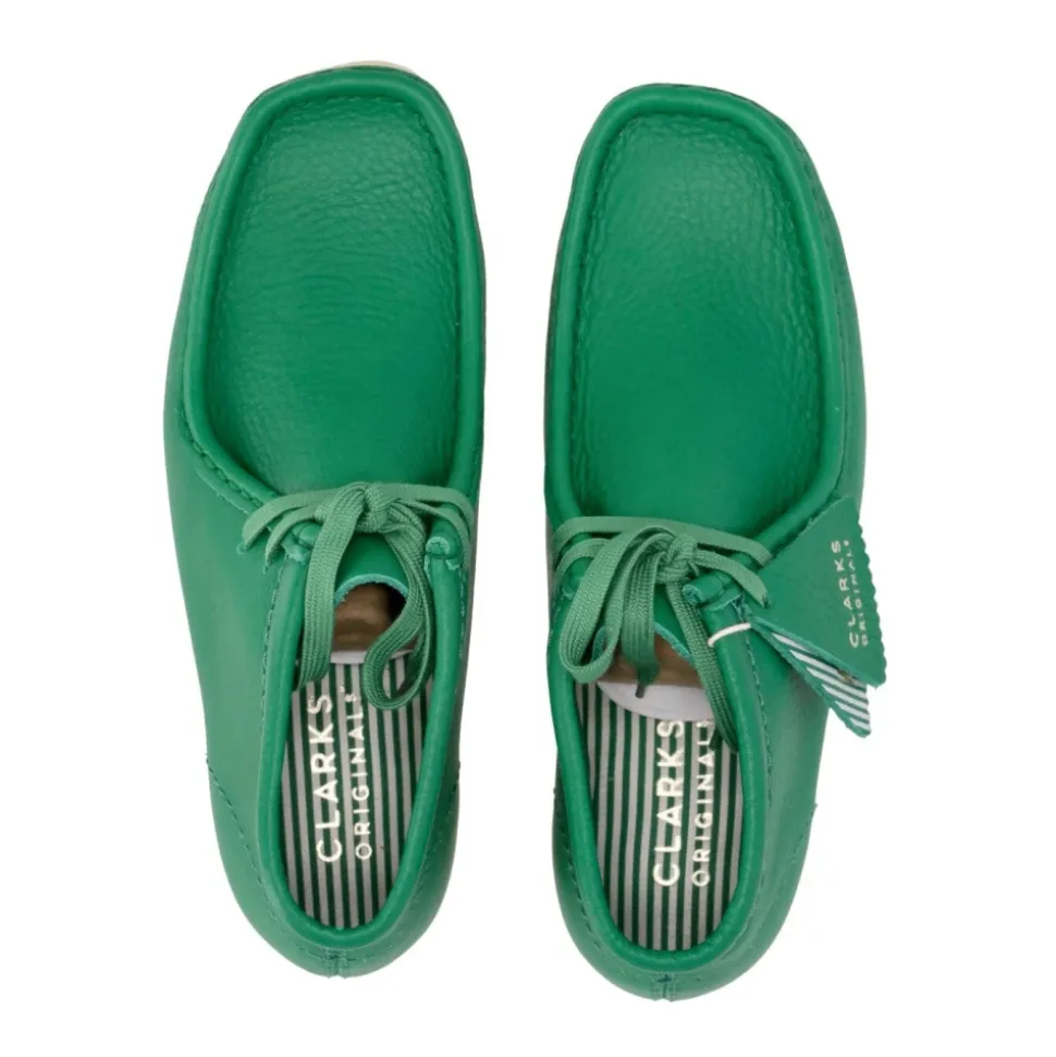 Green Leather Wallabee Boot Moccasin Style