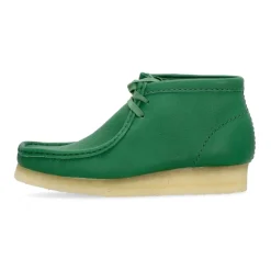 Green Leather Wallabee Boot Moccasin Style