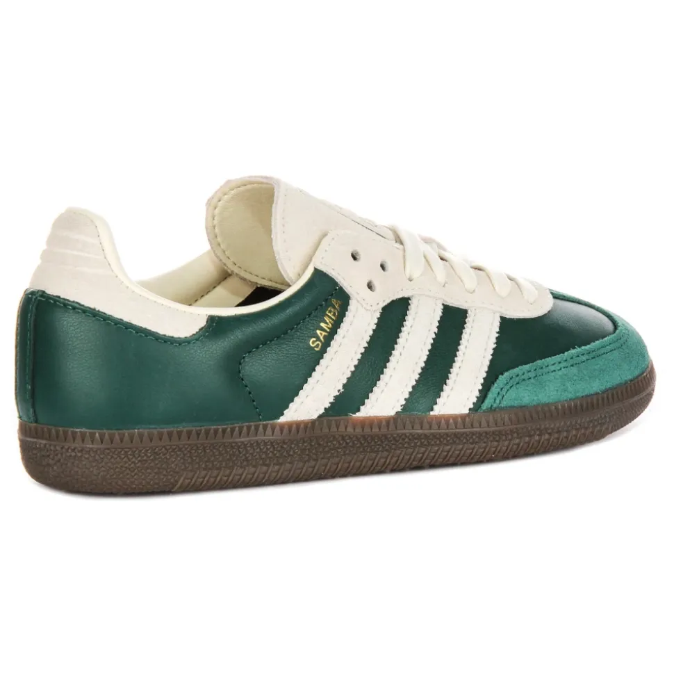 Green Samba OG Suede Leather Trainers