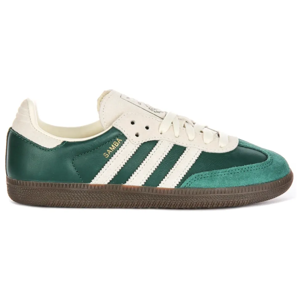 Green Samba OG Suede Leather Trainers