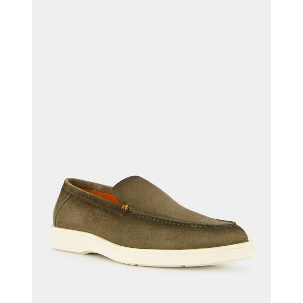 Green Suede Loafers