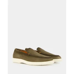 Green Suede Loafers