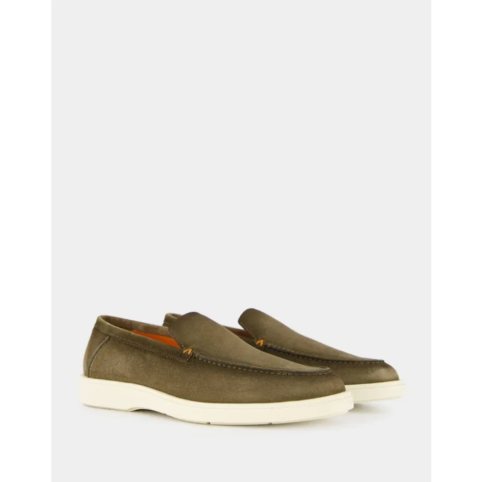 Green Suede Loafers