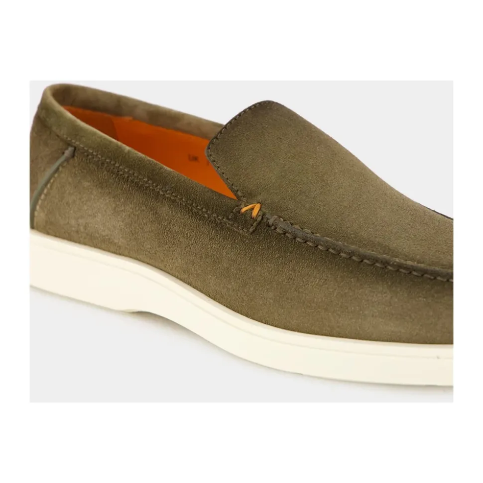 Green Suede Loafers