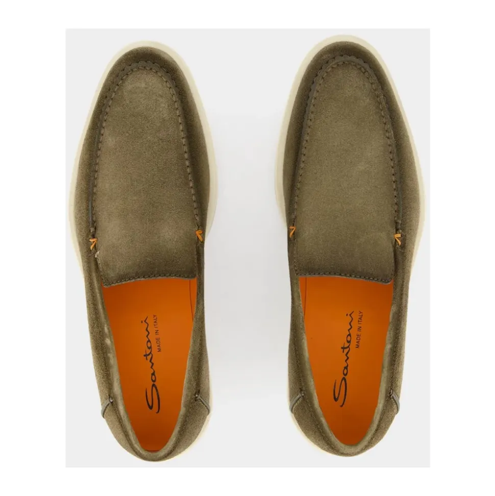 Green Suede Loafers