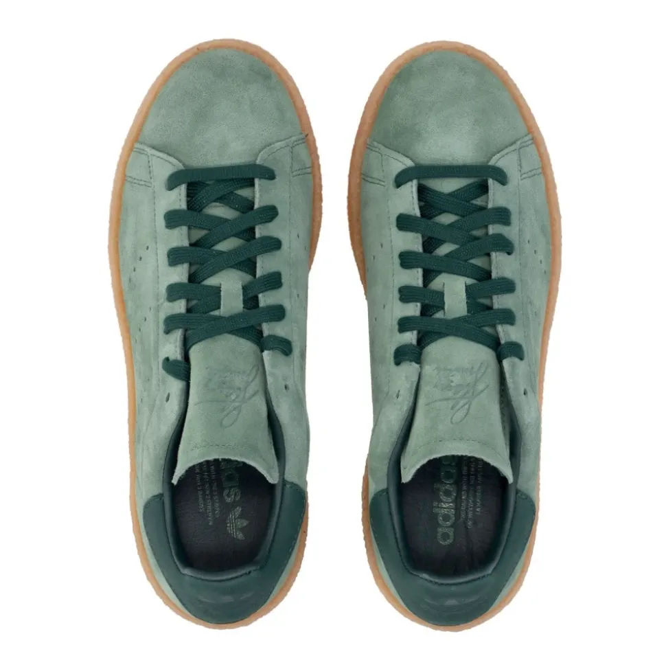 Green Suede Low Top Sneakers