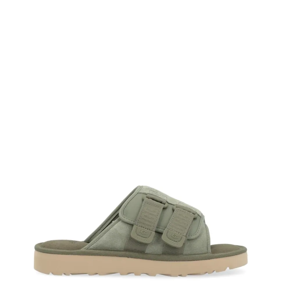 Green Suede Strap Sandal