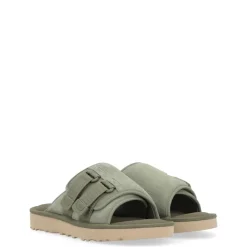 Green Suede Strap Sandal