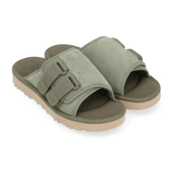 Green Suede Strap Sandal