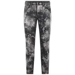 Grey and black stonewashed slim fit jeans