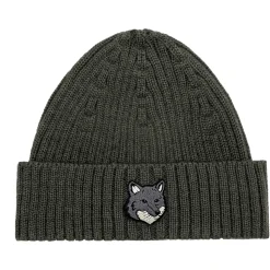 Grey Fox Head Beanie Stylish Protection