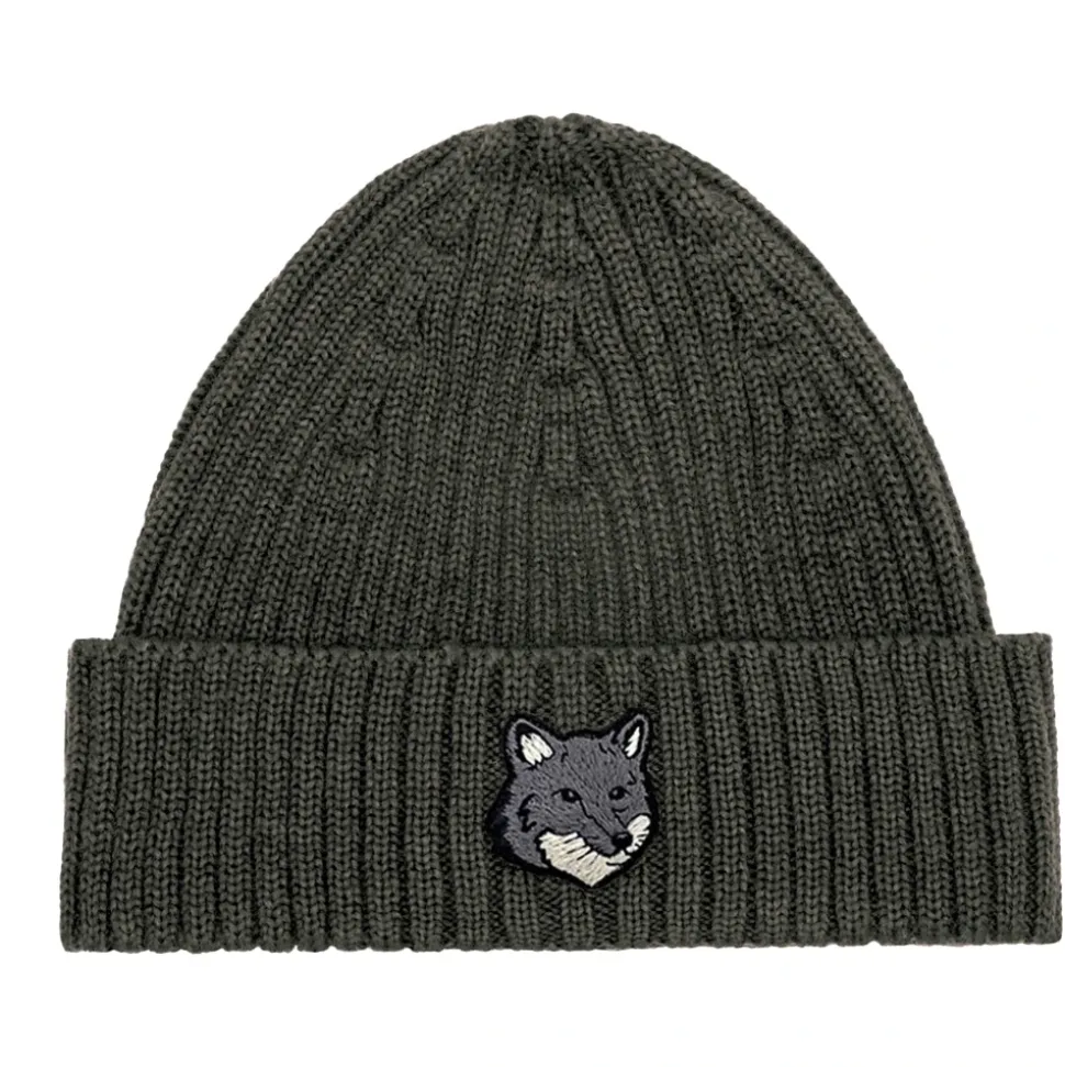 Grey Fox Head Beanie Stylish Protection