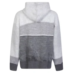 Grey Knitwear Hooded Sweatshirt Skate Graphic