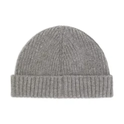 Grey Ribbed Texture Logo Plaque Hat