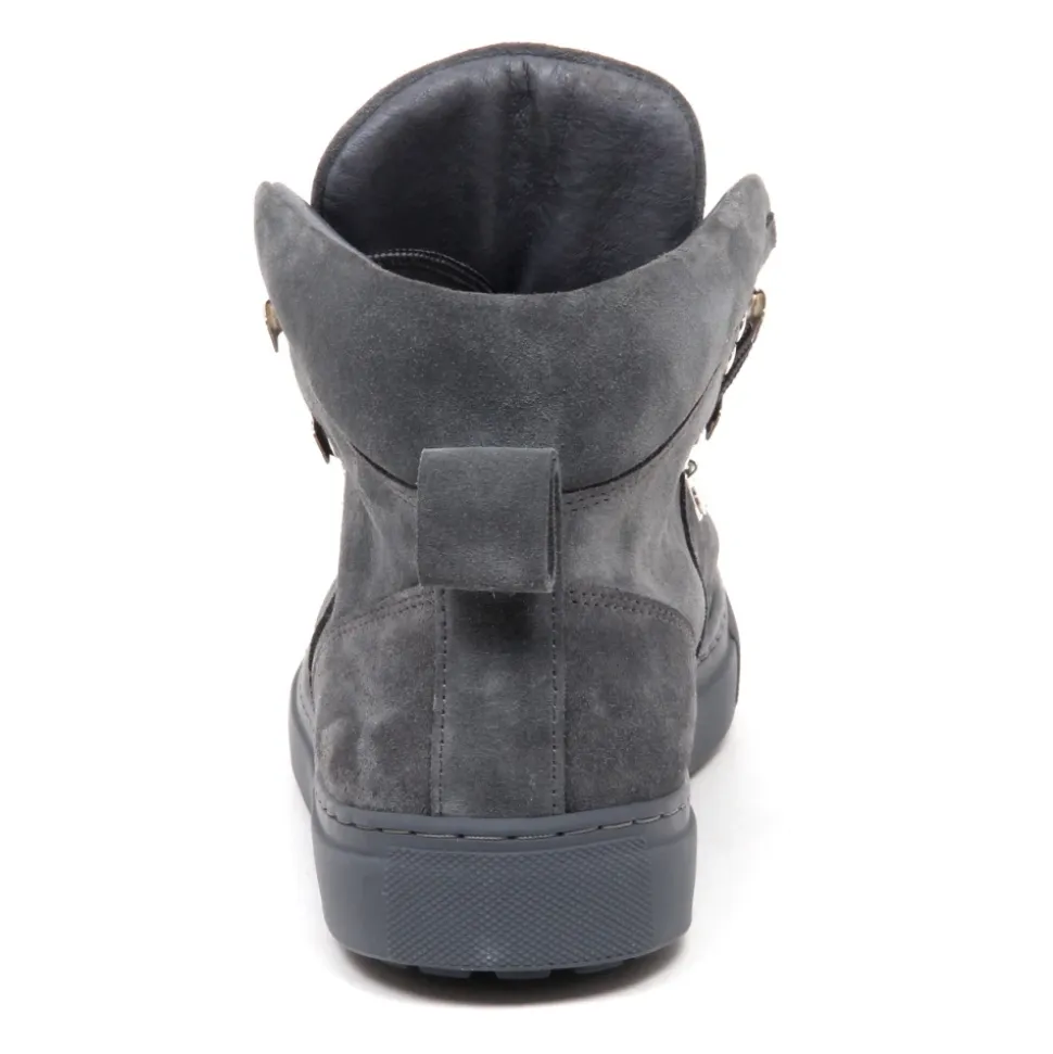 Grey Suede Shoe Model