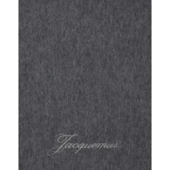Grey Wool Cashmere Logo Scarf Woman