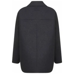 Grey Wool Double-Breasted Coat