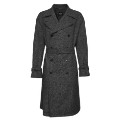 Grey Wool Double-Breasted Coat