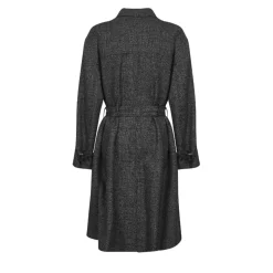 Grey Wool Double-Breasted Coat