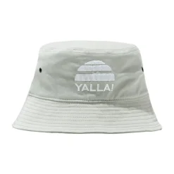 Grey Yalla Denim Logo Hat