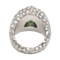 Hammered-Effect Trillion-Cut Ring