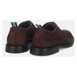 Handcrafted Suede Derby Shoes Brown