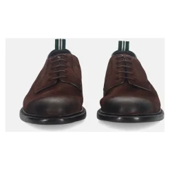 Handcrafted Suede Derby Shoes Brown