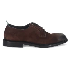 Handcrafted Suede Derby Shoes Brown