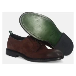 Handcrafted Suede Derby Shoes Brown
