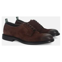 Handcrafted Suede Derby Shoes Brown
