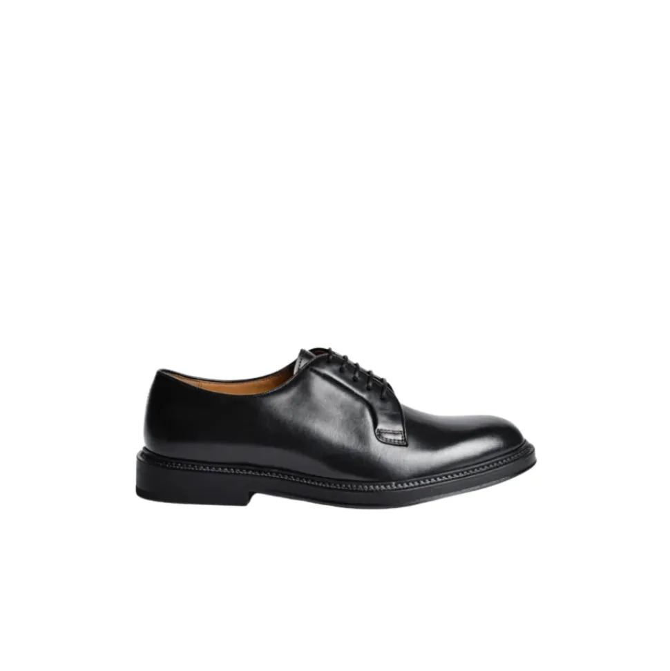 Handmade Leather Derby Shoes with Laces