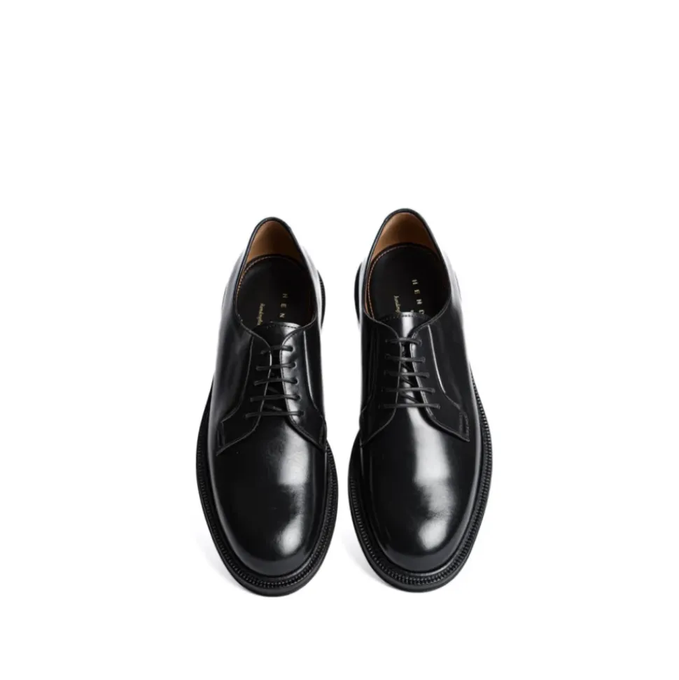 Handmade Leather Derby Shoes with Laces