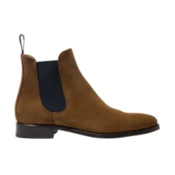 Handmade Tabacco Suede Chelsea Boots