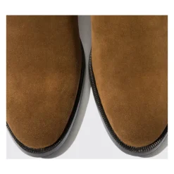 Handmade Tabacco Suede Chelsea Boots
