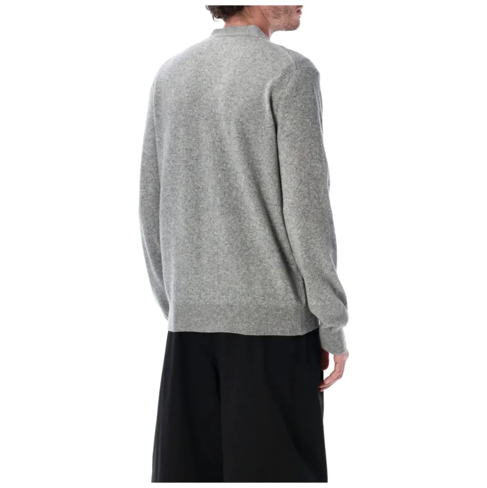 Heart-patch Wool Cardigan