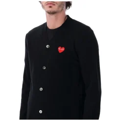Heart-Patch Wool Cardigan