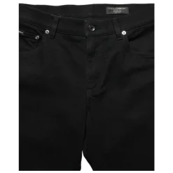 Heraldic Embroidered Skinny Denim Jeans