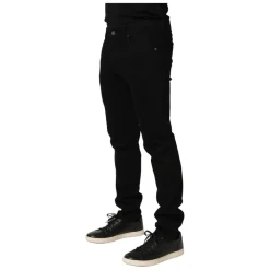 Heraldic Embroidered Skinny Denim Jeans