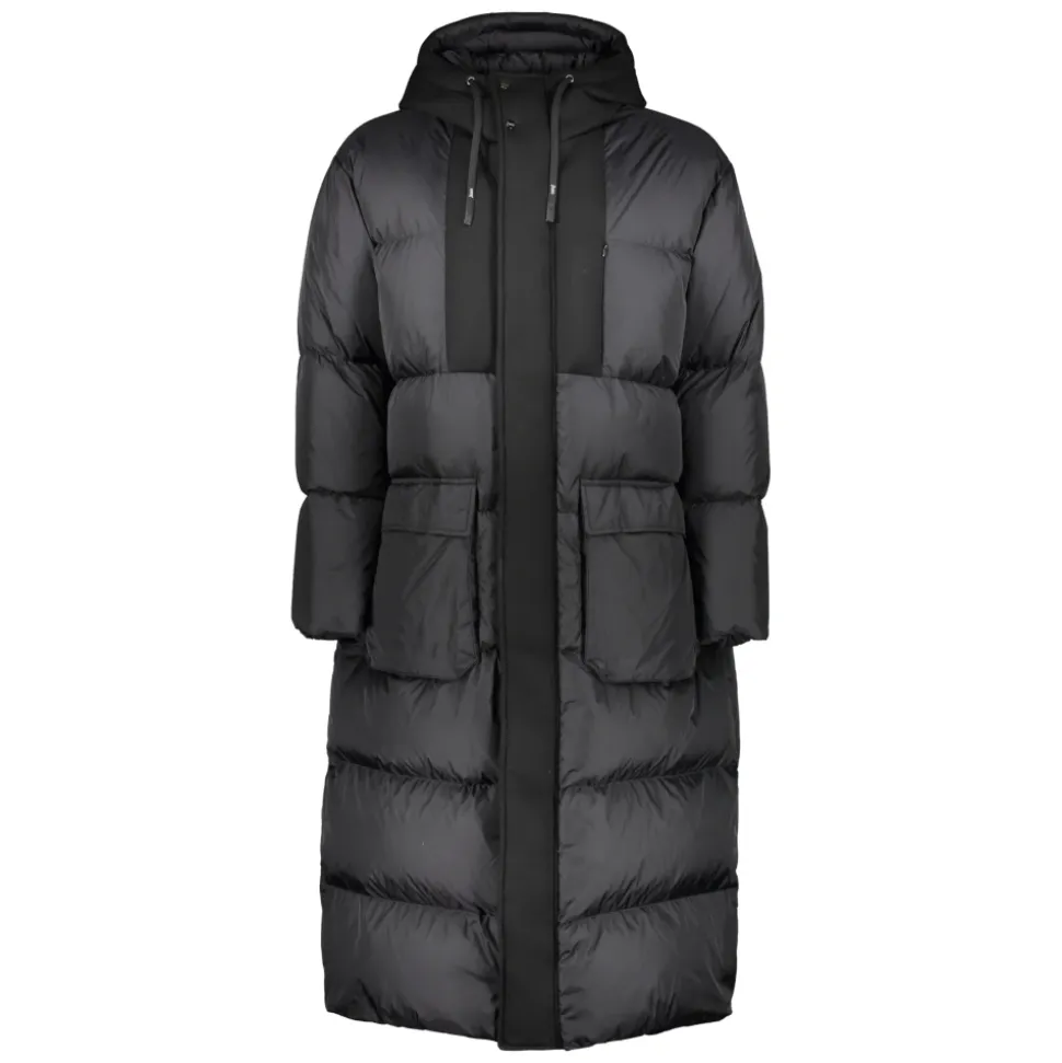Hooded Down Jacket with Adjustable Hood