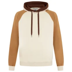 Hooded sweatshirt in cream color