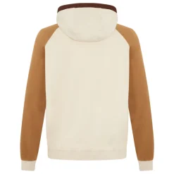 Hooded sweatshirt in cream color